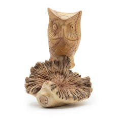 Handmade Parasite Wood Art Carving - Owl Watching product image 2