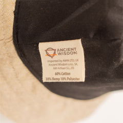 Patched Hemp & Cotton Boho Festival Hat - Natural product image 3