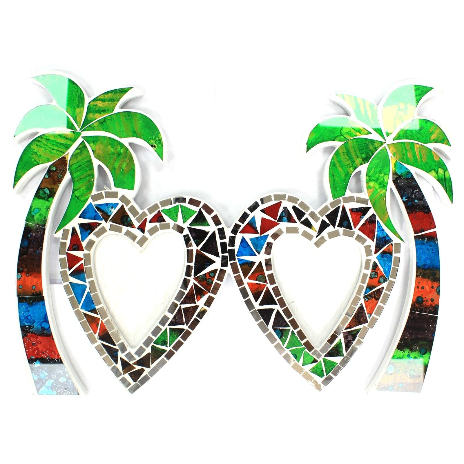 Large Mosaic Coconut Picture Frame - Double product image