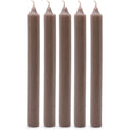 Solid Colour Dinner Candles - Rustic Taupe - Pack of 5 product image