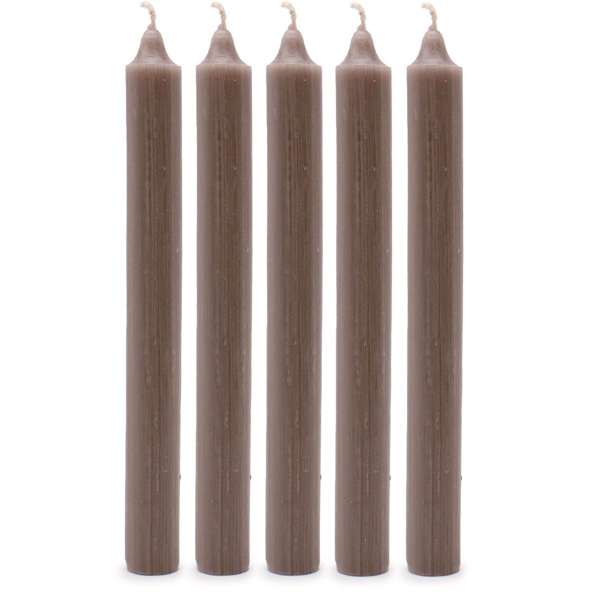 Solid Colour Dinner Candles - Rustic Taupe - Pack of 5 product image