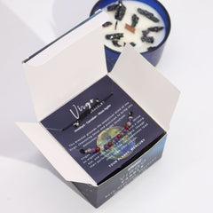 Zodiac Crystal Candle with Gemstone Bracelet - Virgo product image 2