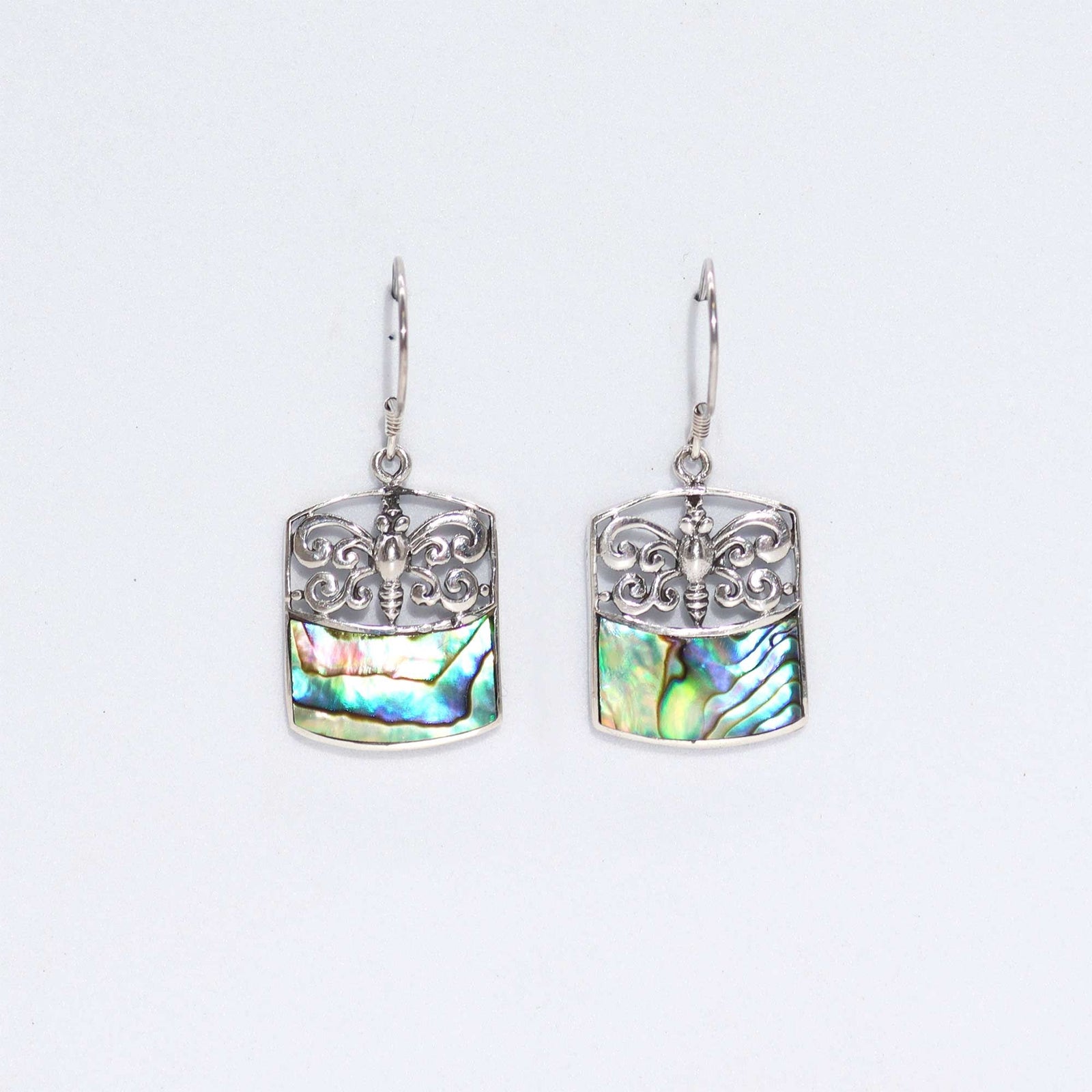 Shell & Silver Earrings - Dragonfly - Abalone product image