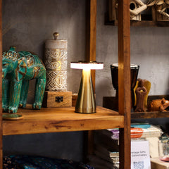 Touch Lamp - Tall Stem Bronze/Gold - USB (C) - Rechargeable (400 Watt)