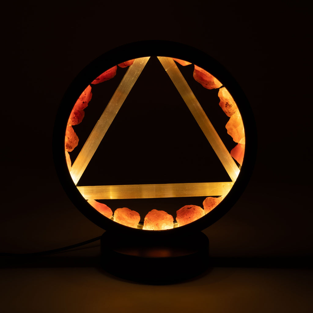 Gemstone Halo Lamp - Fire - Carnelian & Selenite – product view 4