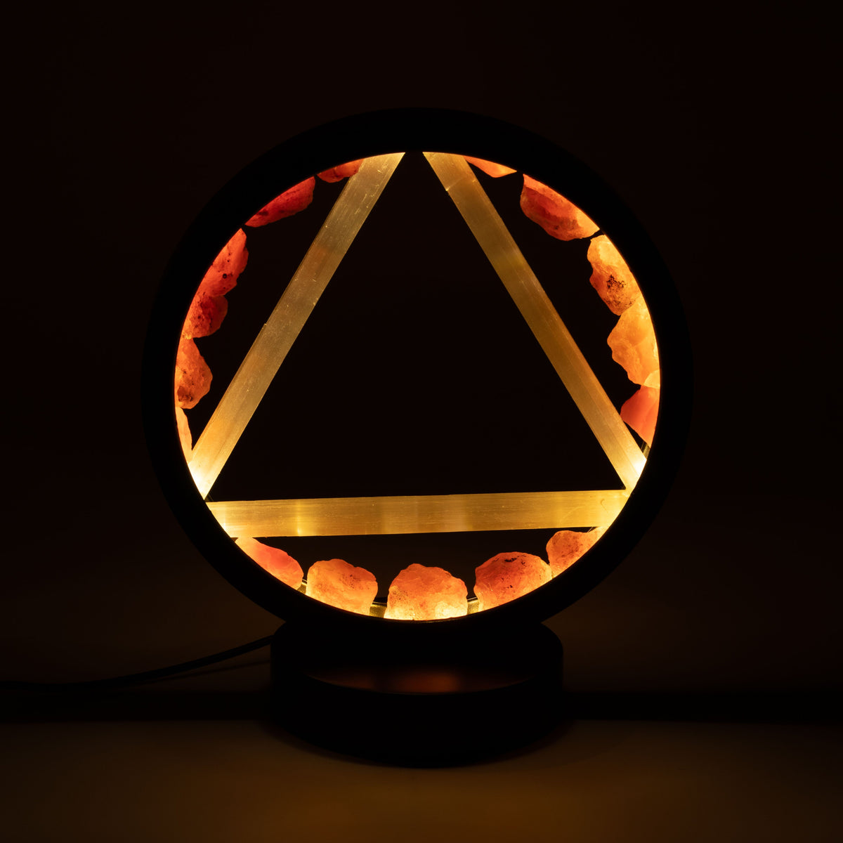 Gemstone Halo Lamp - Fire - Carnelian & Selenite – product view 4