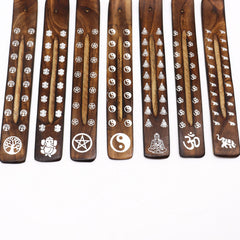 Carved Mango Wood Ashcatcher With Burnt Finish product image