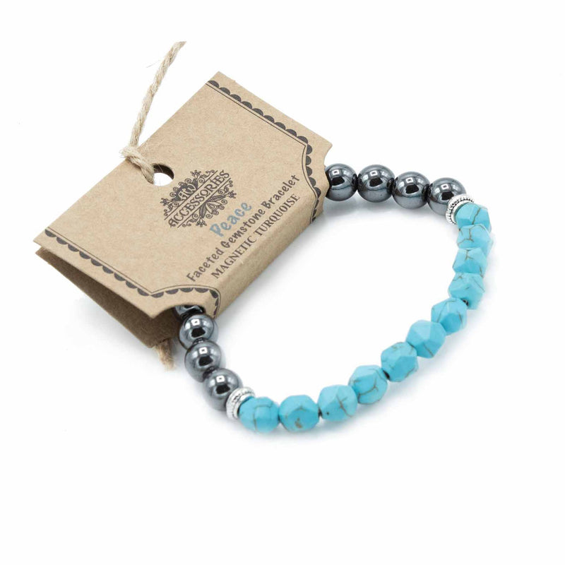Faceted Gemstone Bracelet - Magnetic Turquoise product image