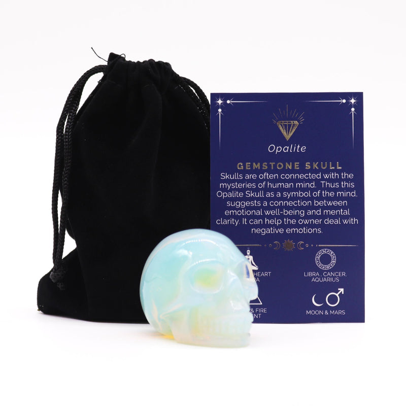 Gemstone Lrg Skull - Opalite product image