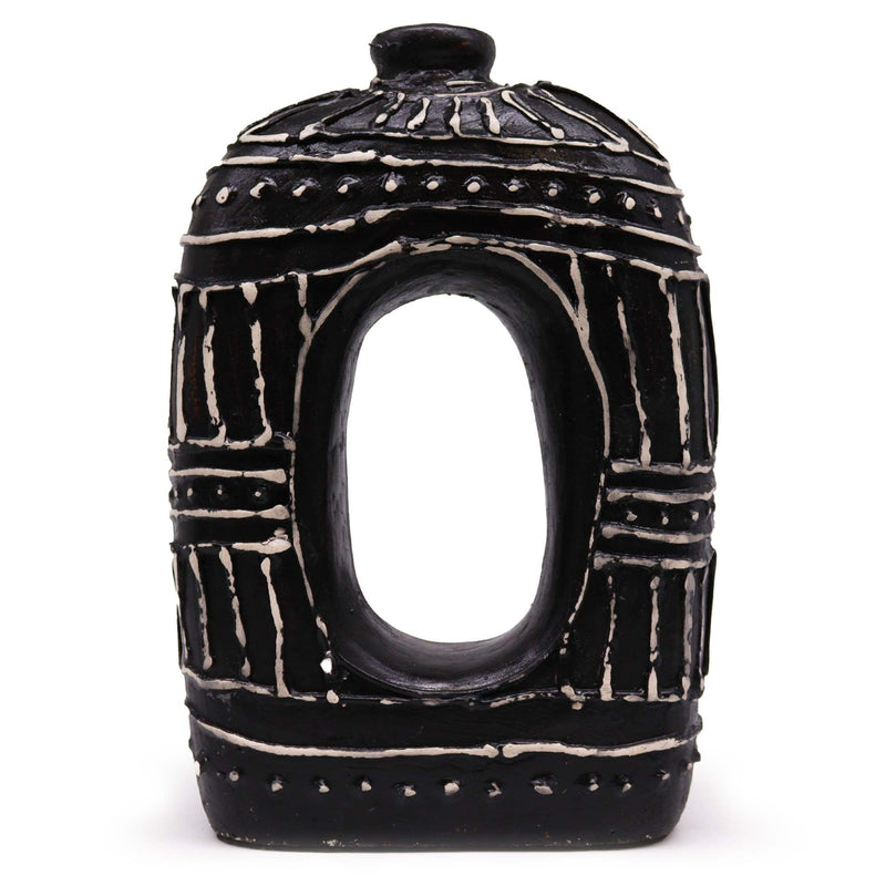 Oval Donut Shaped Vase - Chocolate 30cm product image