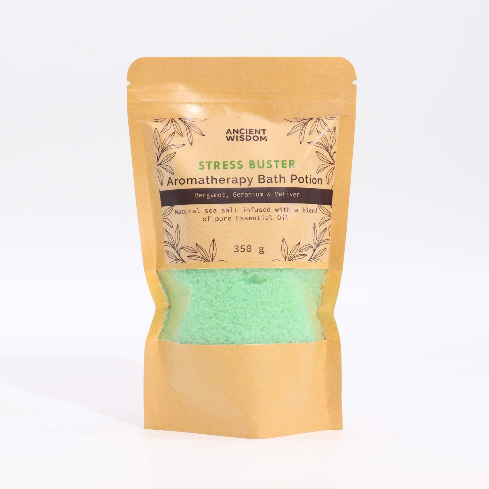 Aromatherapy Bath Potion in Kraft Bag 350g - Stress Buster product image