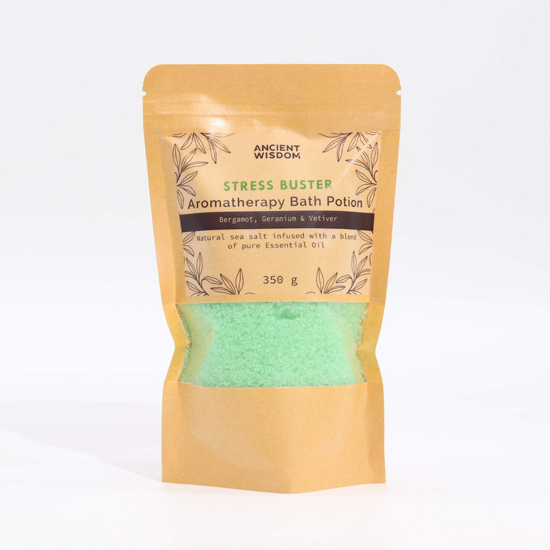 Aromatherapy Bath Potion in Kraft Bag 350g - Stress Buster product image