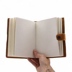 Leather Embossed Notebook – Tan Floral Pattern – 17.8×12.7 cm product image 6