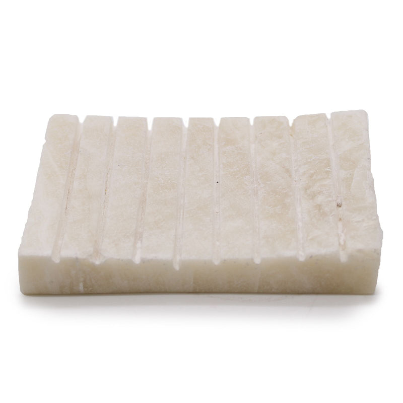 White Onxy Ridged Soap Dish product image