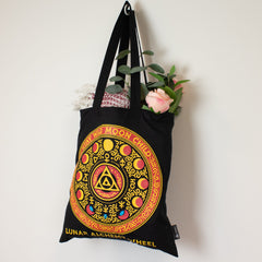 Iconic Classic Tote Bag - Luna Alchemy Wheel - Black 6oz product image 5
