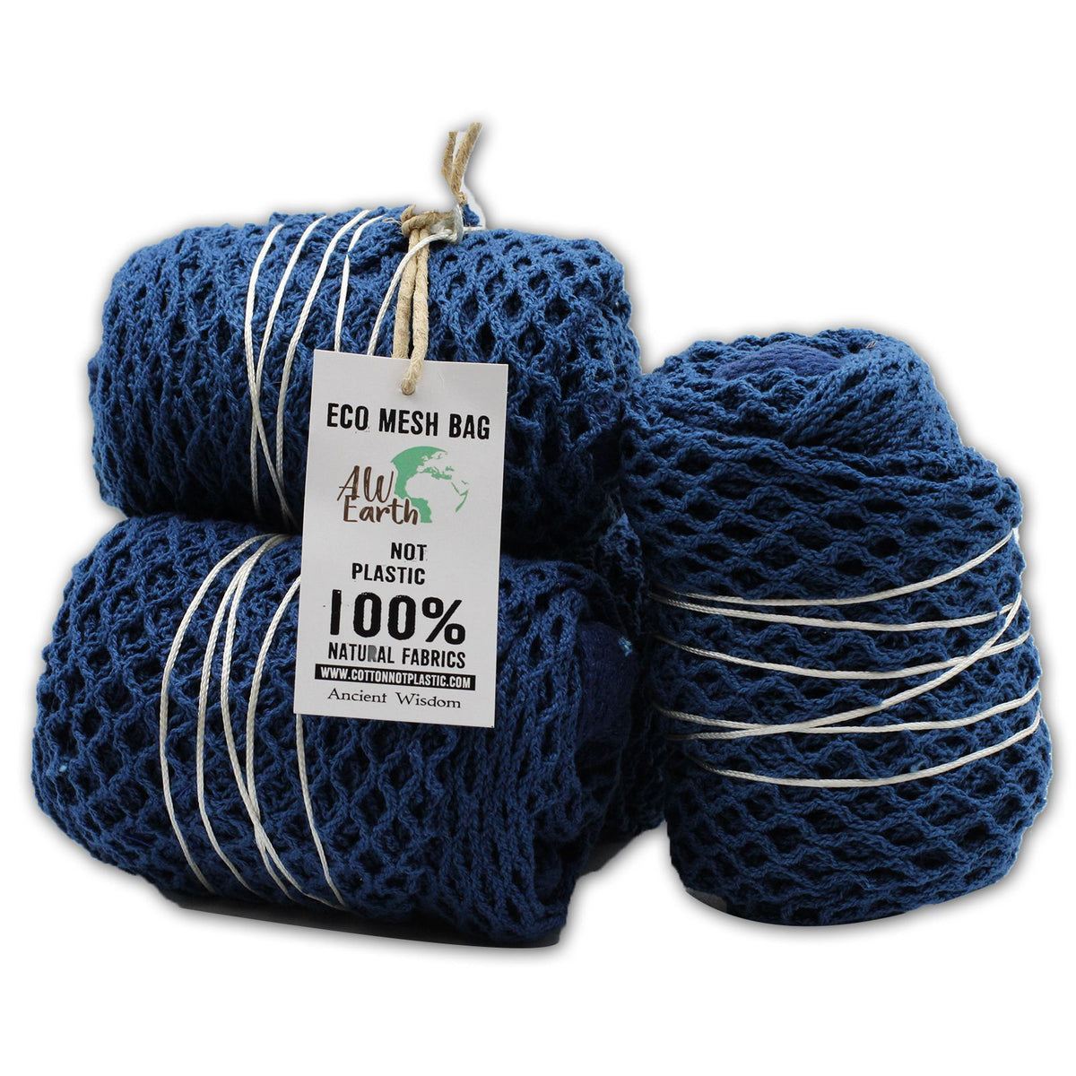 Pure Cotton Mesh Bag - Denim product image 4