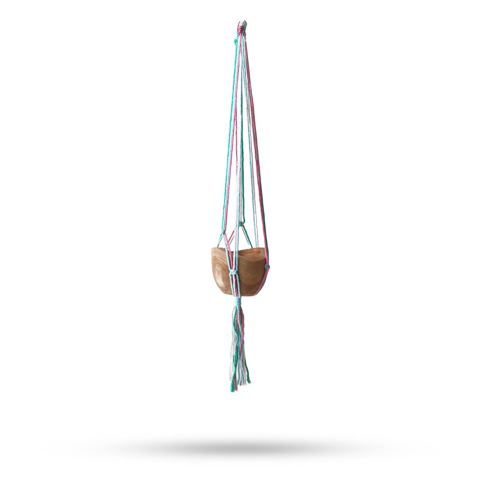 Macrame Pot Holder Classic - Pastal Tones Terrace Med Pot product image