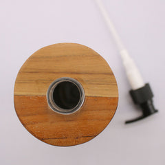 Natural Teakwood Soap Dispenser - Round product image 5