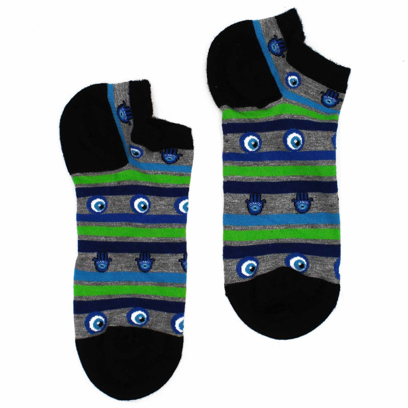 M/L Hop Hare Bamboo Socks Low (7.5-11.5) - Evil Eye & Hamsa product image