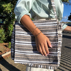 Soft Banjar Laptop Bag - Soft Cream & Grey product image 3