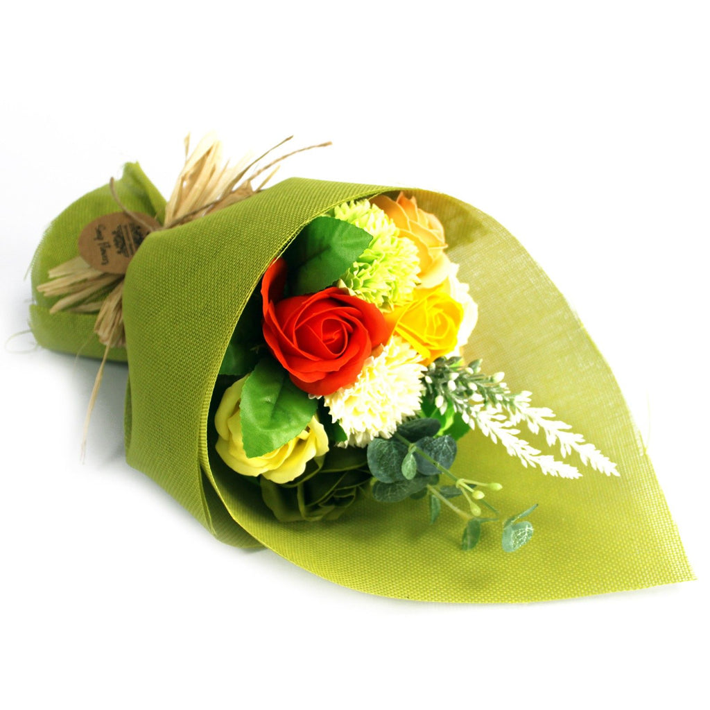 Standing Soap Flower Bouquet - Green Yellow product image 3