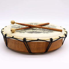 Hamsa Shamanic Drum with Two Sticks - 30cm product image 3