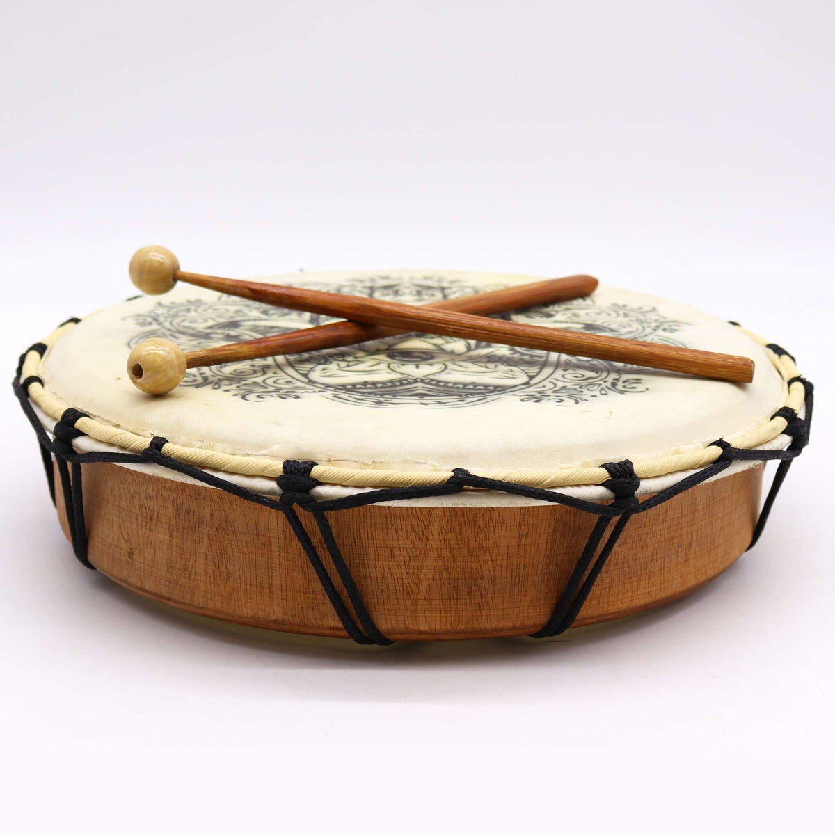 Hamsa Shamanic Drum with Two Sticks - 30cm product image 3