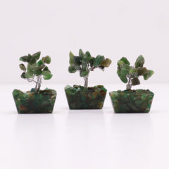 Mini Gemstone Tree On Orgonite Base - Green Aventurine (15 stones) product image 4