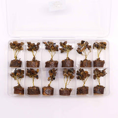 Mini Gemstone Tree On Wood Base - Tigereye (15 stones) product image 6