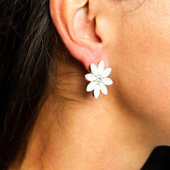 Pearl - Vintage Glass - Flowers - Earrings product image 7
