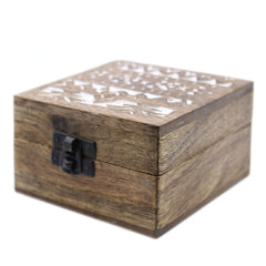 White Washed Wooden Box - 4x4 Slavic Design product image 7