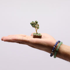 Mini Gemstone Tree On Wood Base - Green Aventurine (15 stones) product image 4