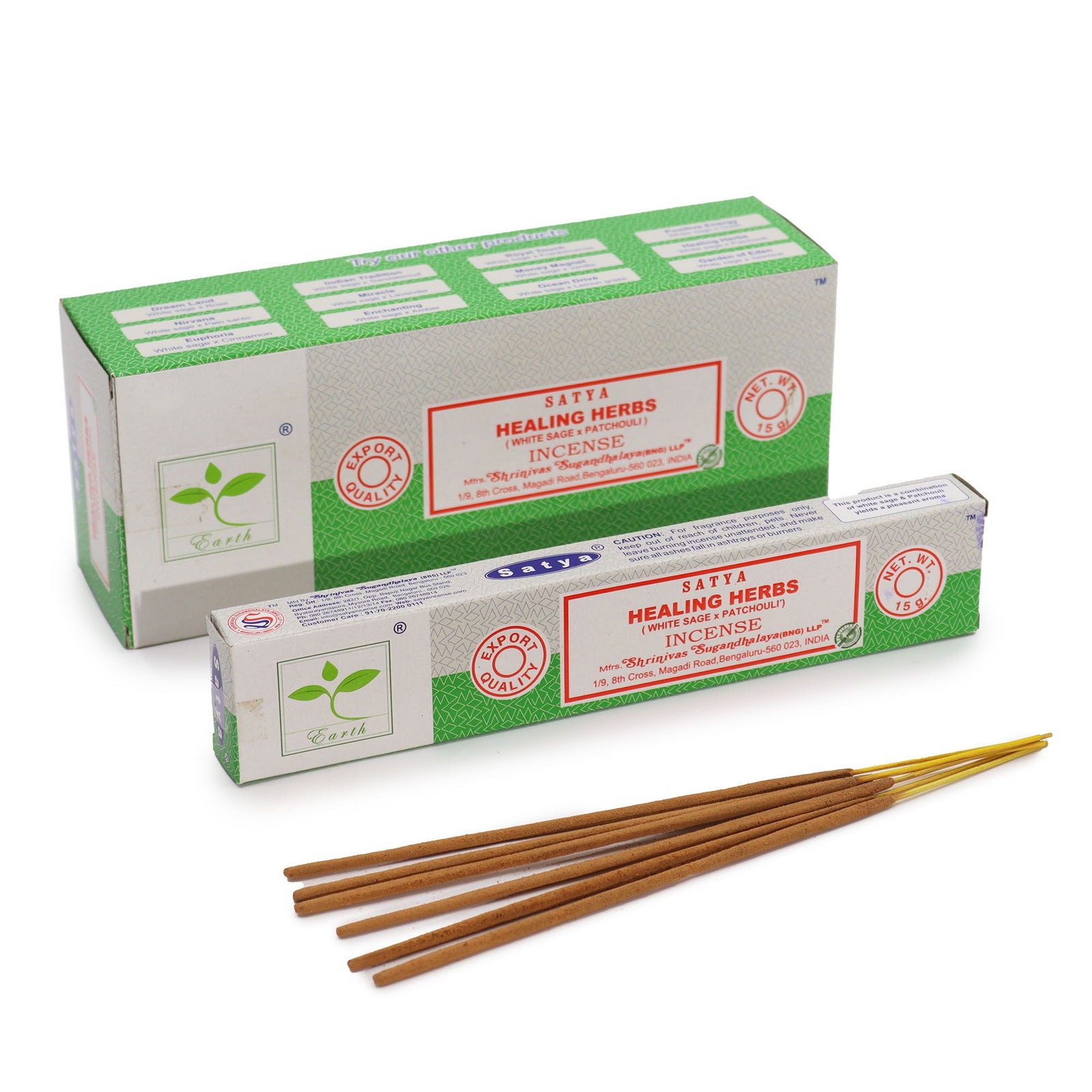 Satya Incense 15gm - Healing Herbs (White Sage & Patchouli) product image