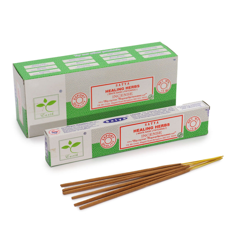 Satya Incense 15gm - Healing Herbs (White Sage & Patchouli) product image