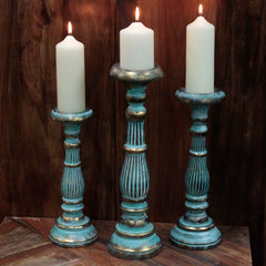 Large Candle Stand - Turquois Gold product image 2