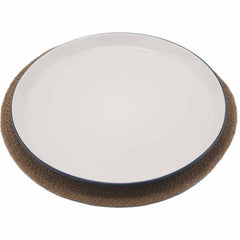 Natural Place Mat - Jute & Cotton 30cm - Natural Border product image 2