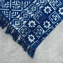 Handmade Indigo Throw - 170x120cm - Desi Stripes product image 2