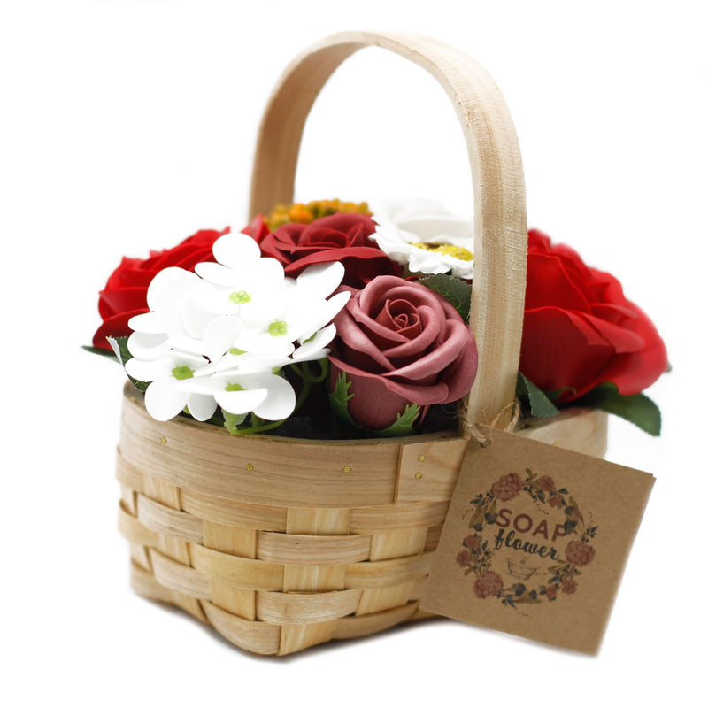 Medium Red Bouquet in Wicker Basket product image