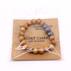 Cedarwood Throat Chakra Bangle with Sodalite product image 2