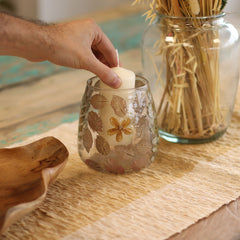 Natural Floral Glass - Vase Candle Holder - Primavera - (12x11cm) product image 12