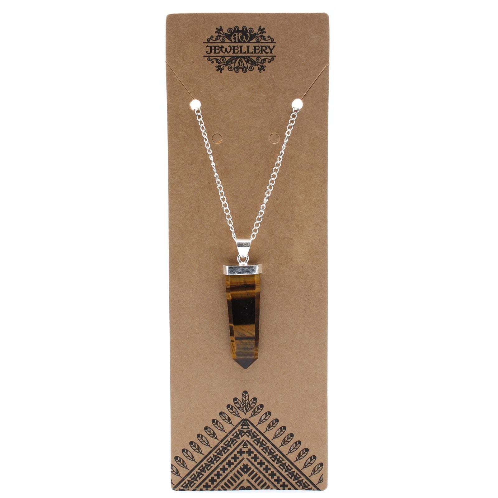 Gemstone Flat Pencil Pendant - Tiger Eye product image