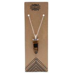Gemstone Flat Pencil Pendant - Tiger Eye product image