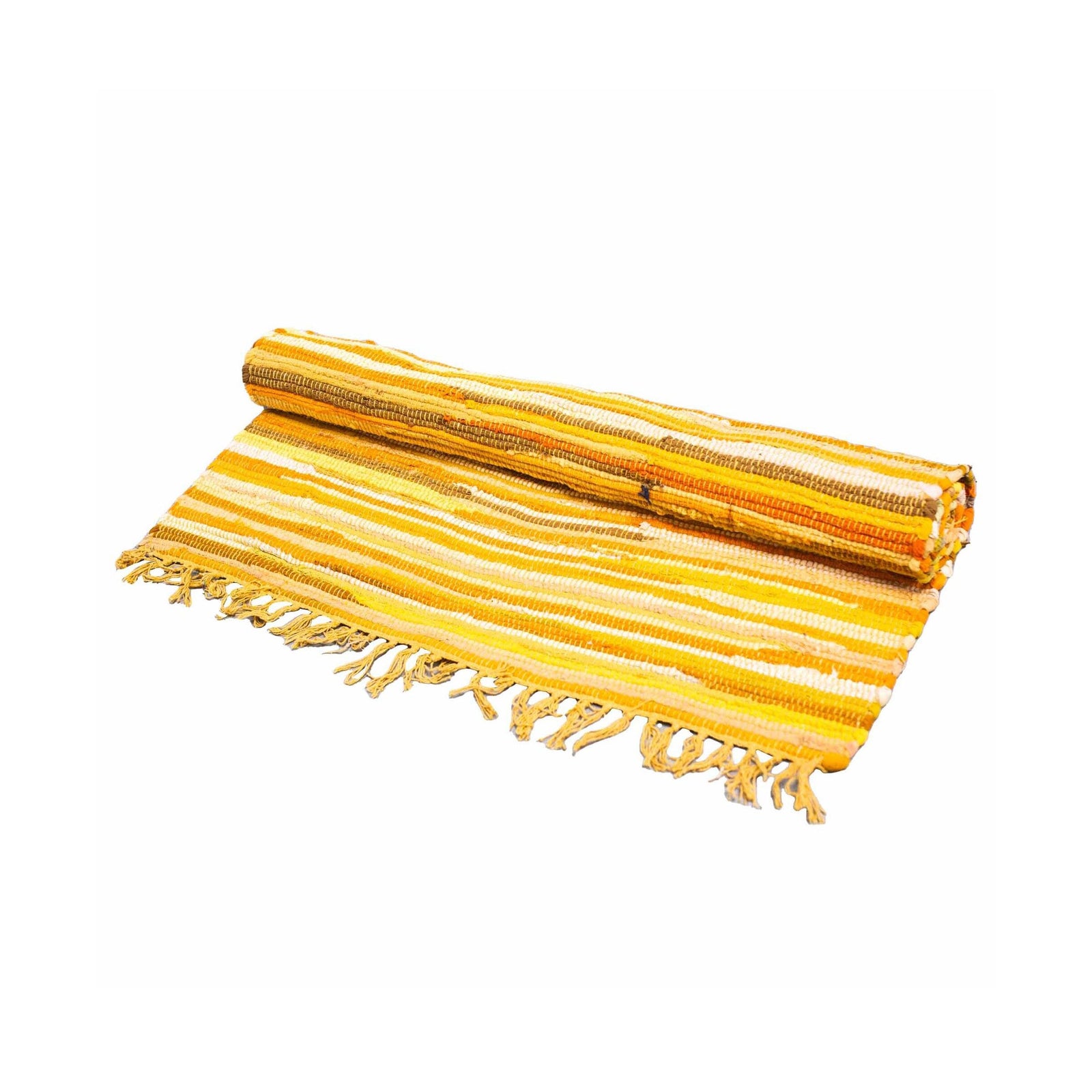 Small Rag Rug - 50x90cm - premium quality - Sunrise Oranges product image