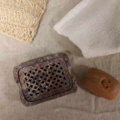 Soapstone Soap Dish & Drainer 11x8cm- Classic Square product image 7
