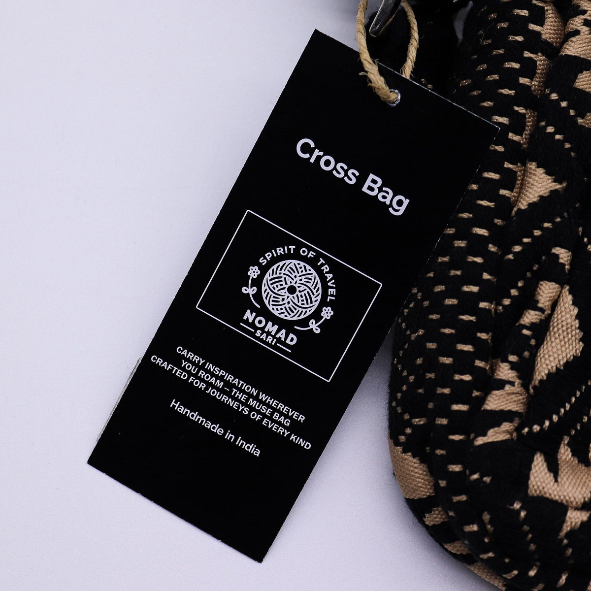 Nomad Sari Jacquard Natural Cross Bag - Desert Loom product image 2