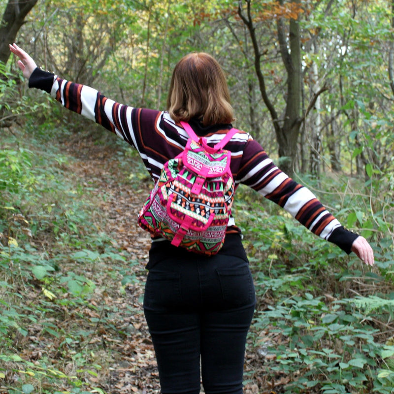 Jacquard Bag - Pink Backpack product image