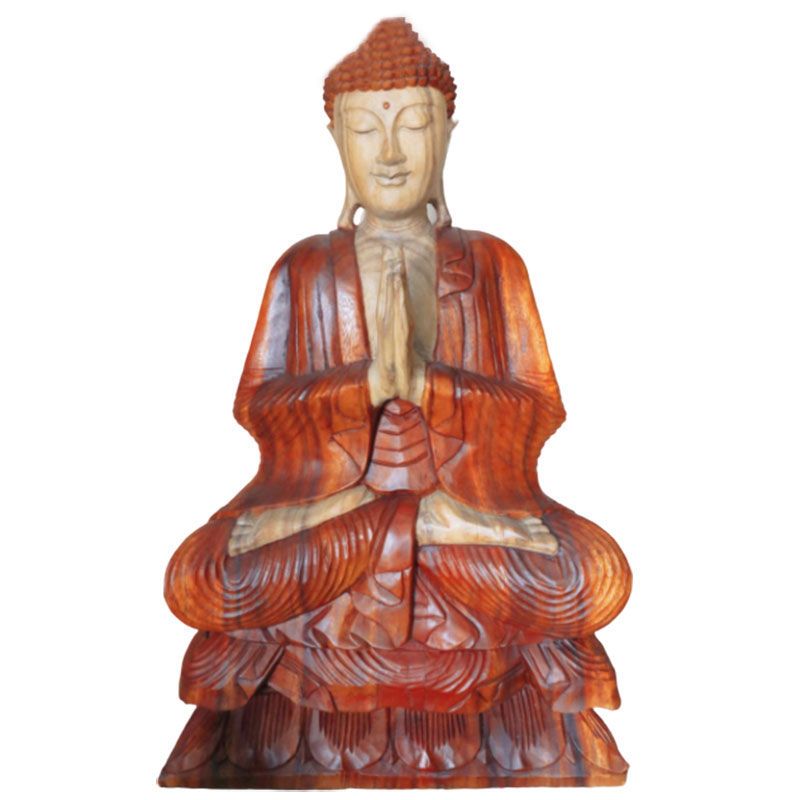 Hand Carved Buddha Statue - 80cm Welcome product image