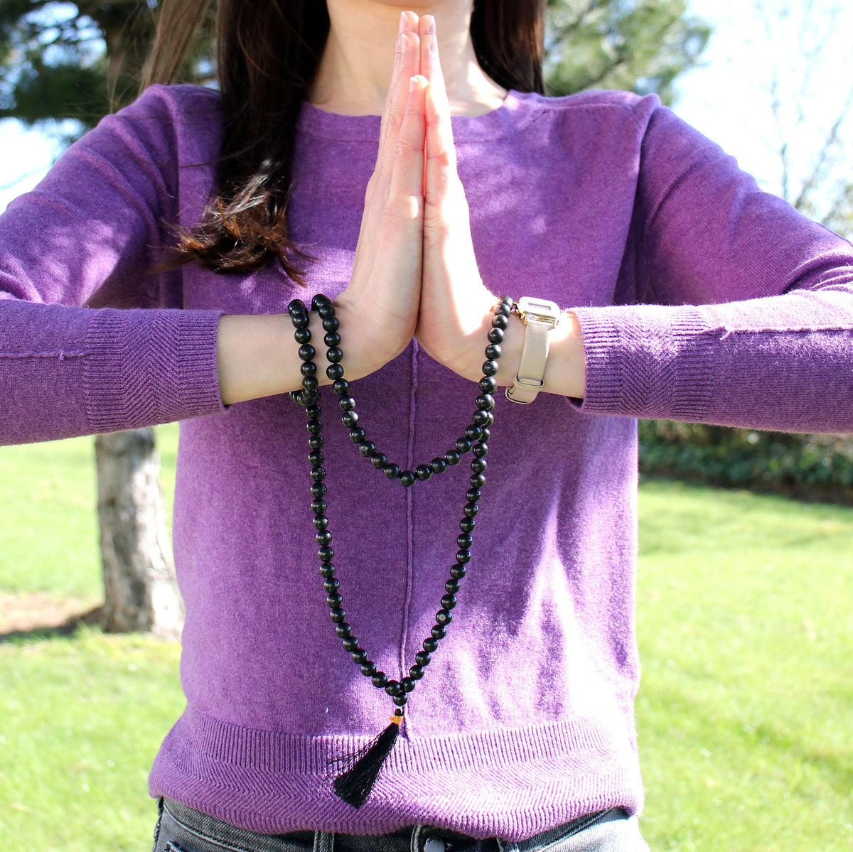 108 Bead Mala - Black Agate - product image 5