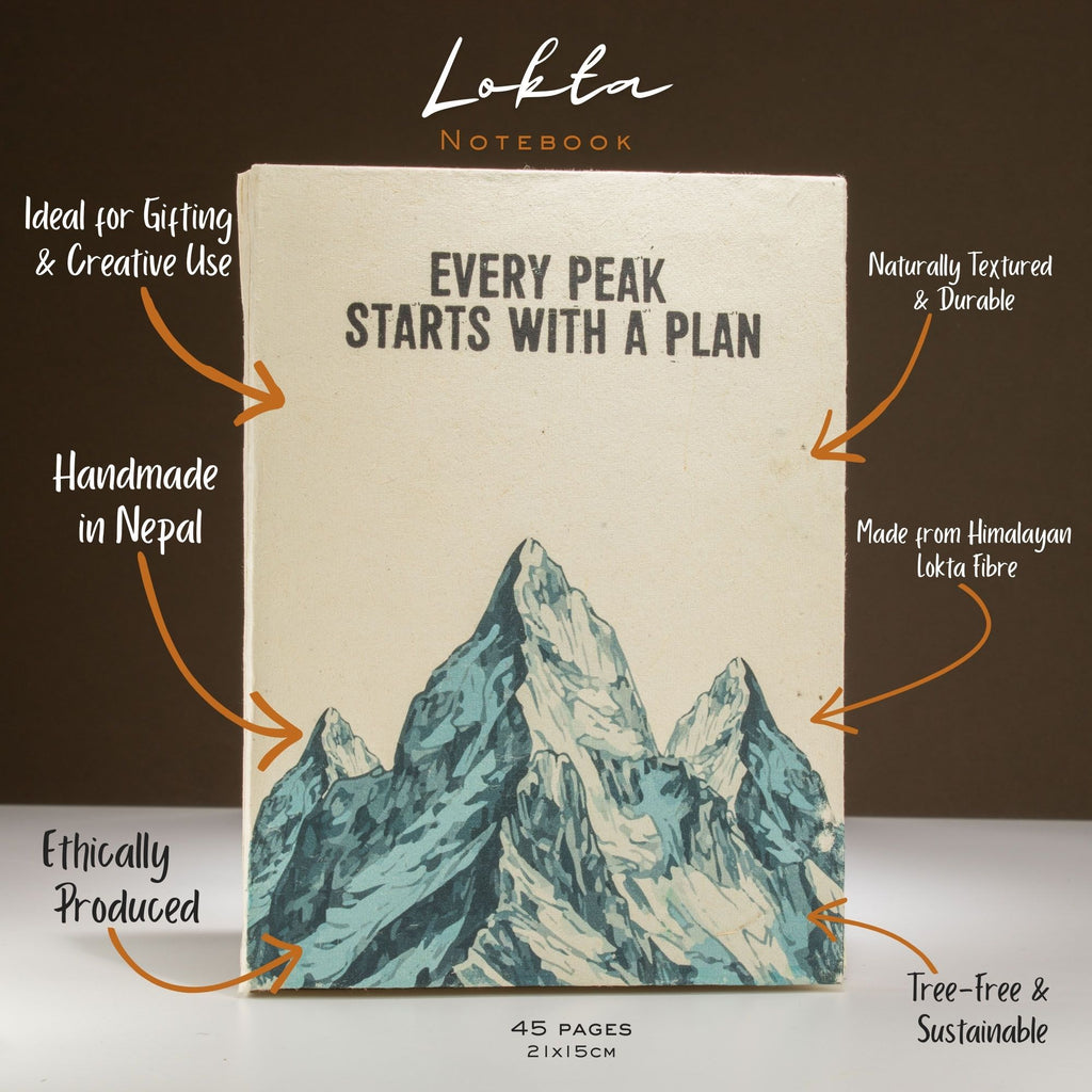 Lokta Inspiration Notebook – Every Peak – Large (21x15cm) – 45 Leaves – Includes Bookmark product image 2
