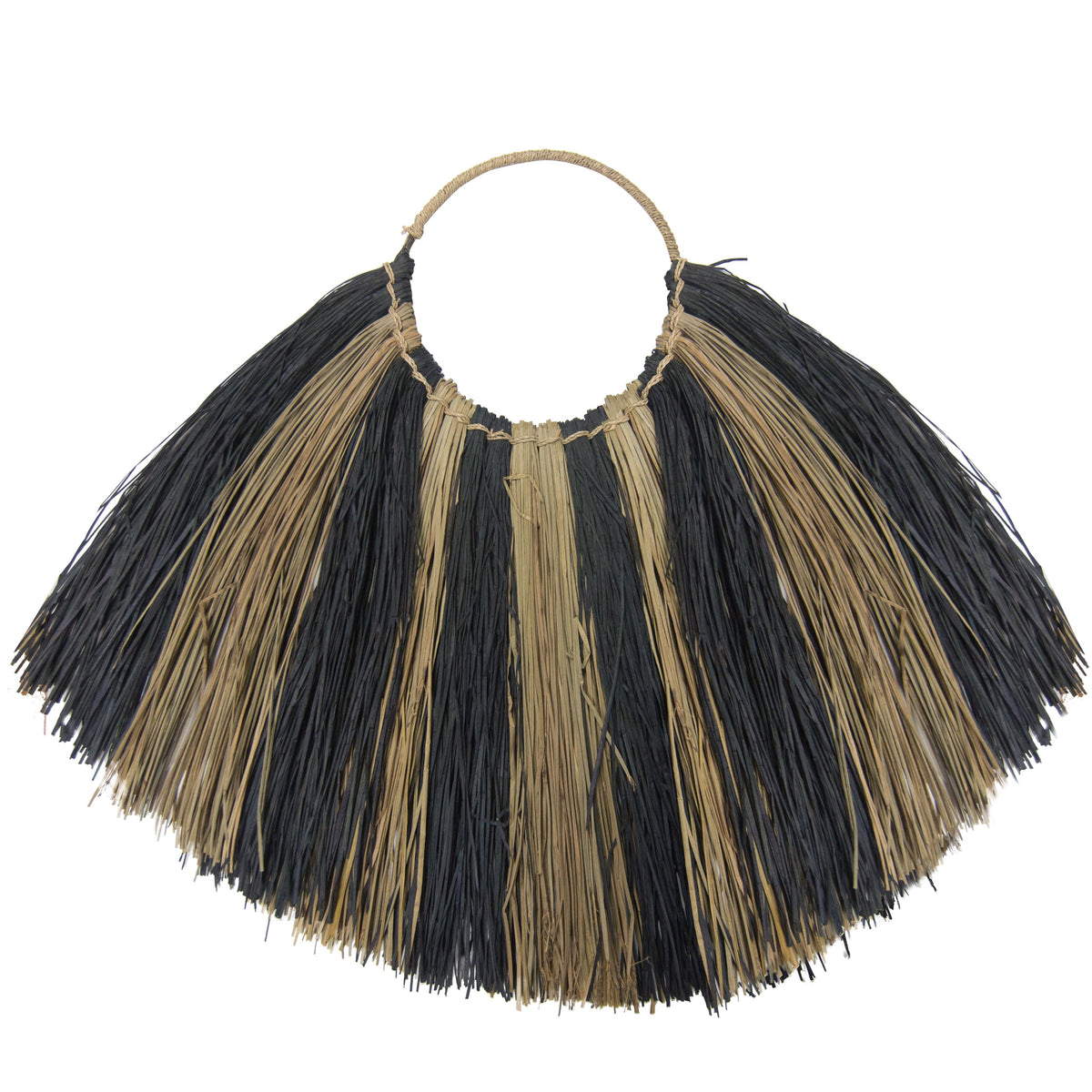 Large Seagrass Fan Wall Decor - Zebra product image 2